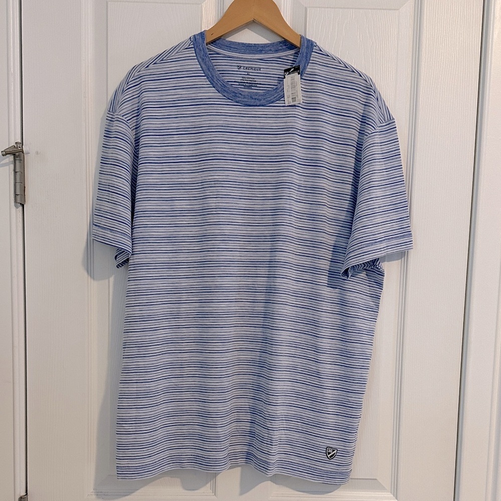 Daniel Cremieux Blue and White Striped Tee